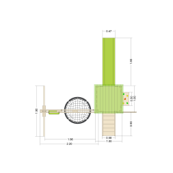 Детский игровой комплекс UNIX Kids (6 in 1) Dark Green, фото 5