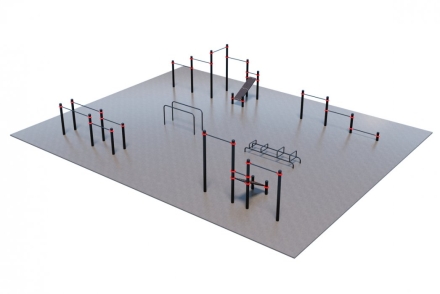 Проект Районная площадка для Воркаут и ГТО 3-5 (12 x 15 м), фото 2