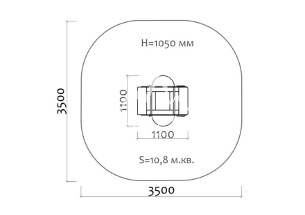 Качели-балансир на пружине Самолет 04524 для детской площадки, фото 3
