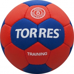 Мяч ганд. &quot;TORRES Training&quot; арт.H30050, р.0, ПУ, 4 подкл. слоя, красно-синий