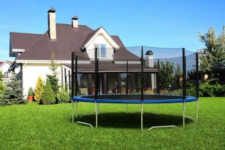 DIAMOND FITNESS External 16ft (488 см) Батут с защитной сеткой (лестница в комплекте), фото 1