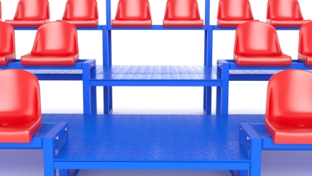 Трибуна разборная четырехрядная с ограждением на 34 места, фото 3