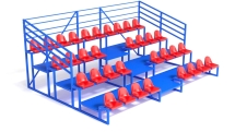 Трибуна разборная четырехрядная с ограждением на 34 места Трибуна разборная четырехрядная с ограждением на 34 места