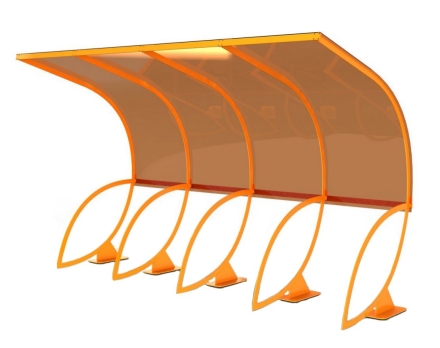 Парковка для детских колясок и велотранспорта Крона с навесом (на 4 места) , фото 2