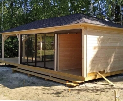 Застекленная беседка ОАЗИС С ХОЗБЛОКОМ, фото 9