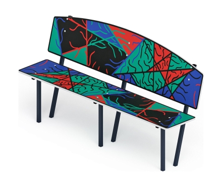 Скамейка детская Абстракция - МФ 41.01.01-06.И1, фото 2