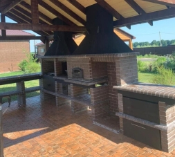 Печь Аристократ 854 Прямоугольный кирпич микс коричневого с желтым, фото 1