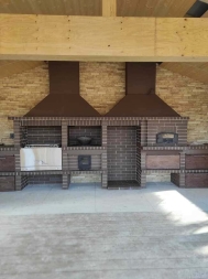 Печь Аристократ 854 Прямоугольный кирпич микс коричневого с желтым, фото 5