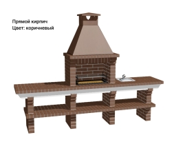 Печь Аристократ 710 Прямоугольный кирпич коричневый, фото 7