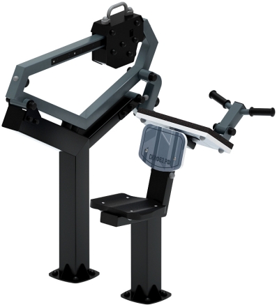 Бицепс сидя (серый) - Уличный тренажер - СТ 034-13.И1, фото 2