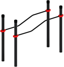 Воркаут ЛОВ 108 красный ВТ 102.06-01