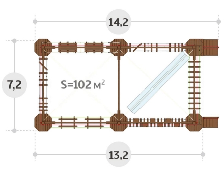 Двухуровневый веревочный парк 12 этапов, фото 2