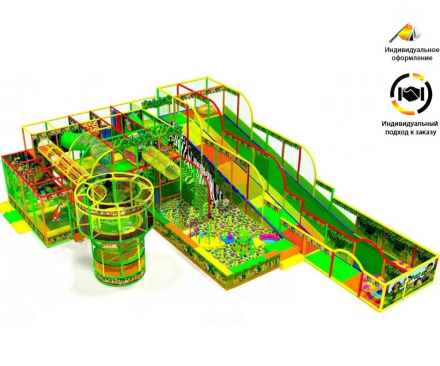 Детский игровой лабиринт «Крутые виражи» 178м² (11,5*15,5*4м), фото 1