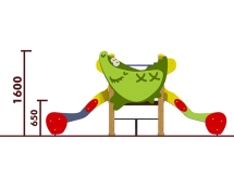 Горка двойная Крокодил 08208 для детской площадки Горка двойная Крокодил 08208 для детской площадки
