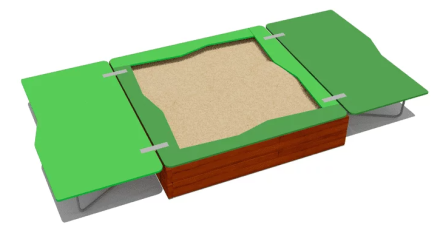 Песочница ВСТ 1155 с крышкой для детской площадки, фото 1