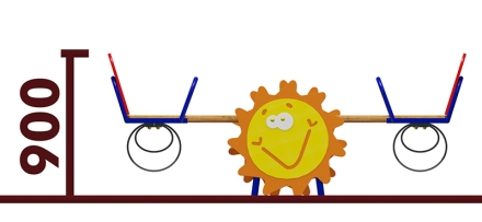 Качели-балансир Солнышко 04118.21 для детской площадки, фото 2