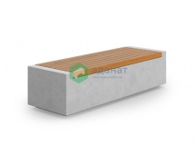 Скамейка бетонная «Бокс» с настилом