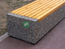 Скамейка бетонная «Бокс» с настилом