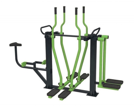 Уличный тренажер TORUDA &quot;Лыжники + Велосипед + Разведение&quot;, фото 1