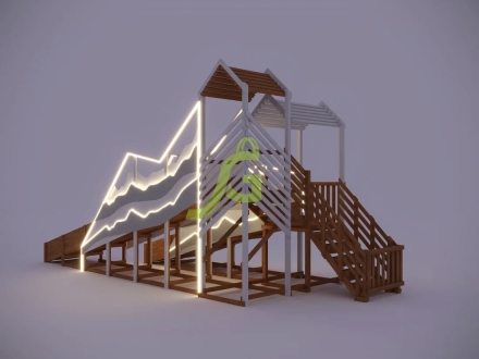 Зимняя горка "IgraGrad Snow Fox", скат 8+5 м мод.2, фото 2