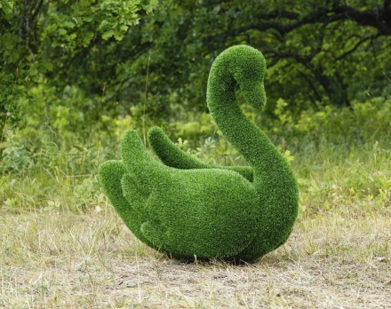 Топиари лебедь Кристи Два лебедя - газон Eco, фото 3