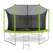 ARLAND Батут 14FT с внутренней страховочной сеткой и лестницей (Light green)