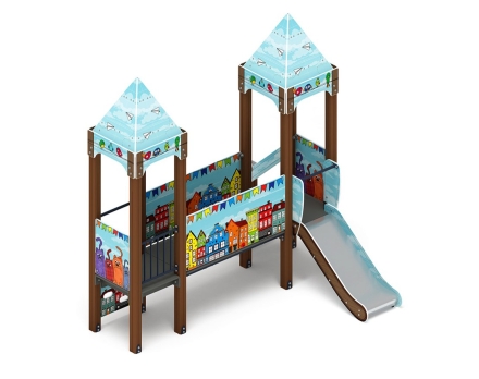 Детская игровая площадка Королевство (Коты) ДИК 1.15.02-21 H=750, фото 1