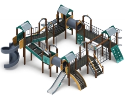 Детская игровая площадка Остров детства (Тайга) (винтовой скат) Н 1200, горка Н 2000 ДИК 2.01.8.02-23, фото 1
