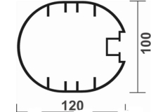 Универсальные алюминиевые стойки 100х120 мм. с механической лебедкой Универсальные алюминиевые стойки 100х120 мм. с механической лебедкой