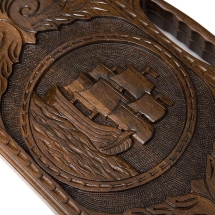 Нарды резные "Корабль" с ручкой 60, Haleyan Нарды резные "Корабль" с ручкой 60, Haleyan