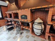 Печь Аристократ 854 Прямоугольный кирпич желтый