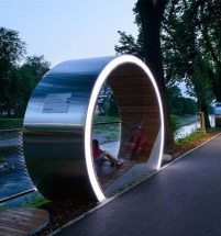 Беседка круглая с подсветкой