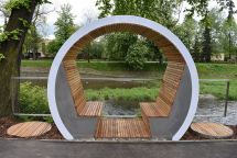 Беседка круглая с подсветкой