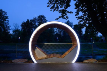 Беседка круглая с подсветкой