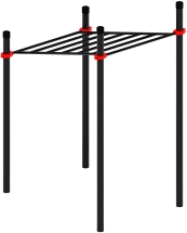 Воркаут ЛОВ 89 красный ВТ 101.07-01