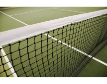 Сетка для большого тенниса 12,8х1,07 м яч. 40х40 мм,обшивка с 4-х сторон, Ø 5,0 - зеленая с крепеж.