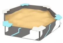 Песочница Сигма 1748х1530мм для детской площадки