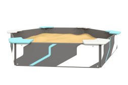 Песочница Сигма 1748х1530мм для детской площадки, фото 2