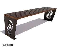 Скамейка уличная Ракушка, Лиственница 1,5 м, фото 3