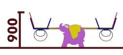 Качели-балансир Слоненок 04117.21 для детской площадки, фото 2 Качели-балансир Слоненок 04117.21 для детской площадки, фото 2