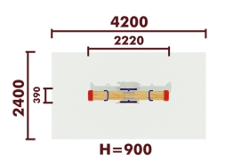 Качели-балансир Слоненок 04117.21 для детской площадки, фото 3 Качели-балансир Слоненок 04117.21 для детской площадки, фото 3
