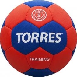 Мяч ганд. &quot;TORRES Training&quot; арт.H30052, р.2, ПУ, 4 подкл. слоя, красно-синий