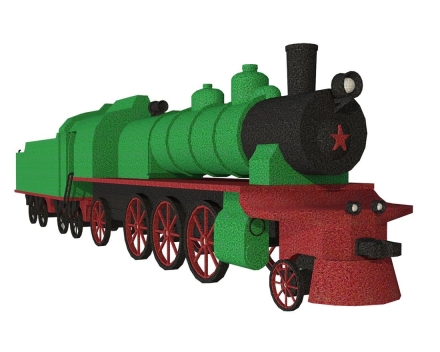 Топиари Паравоз, цветной (3 цвета) - газон Eco, фото 1