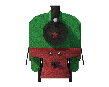 Топиари Паравоз, цветной (3 цвета) - газон Eco, фото 3