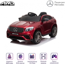 Электромобиль Mercedes-Benz GLC 63 AMG Red 12V (полный привод, EVA) - QLS-5688