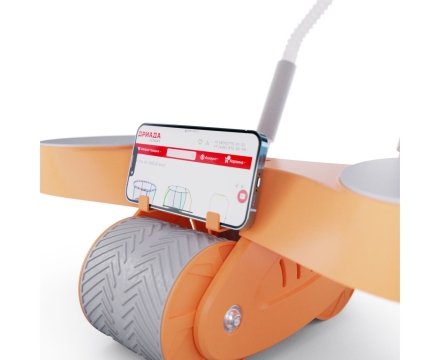 Тренажёр для пресса AB Roller SND оранжевый с ковриком 45 х 30 x 3.5 cм, фото 7