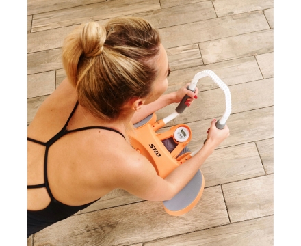 Тренажёр для пресса AB Roller SND оранжевый с ковриком 45 х 30 x 3.5 cм, фото 13