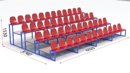 Трибуна разборная четырехрядная на 48 мест, фото 2