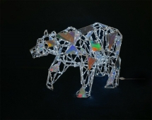 Световая полигональная фигура Медведь m007