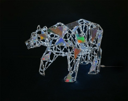 Световая полигональная фигура Медведь m007, фото 1